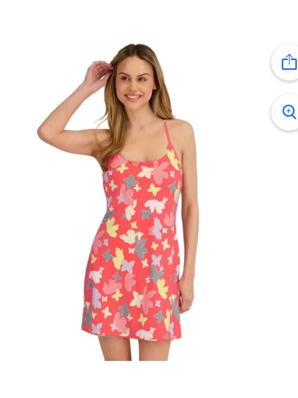 Women’s Coral Floral Exercise or swim Dress